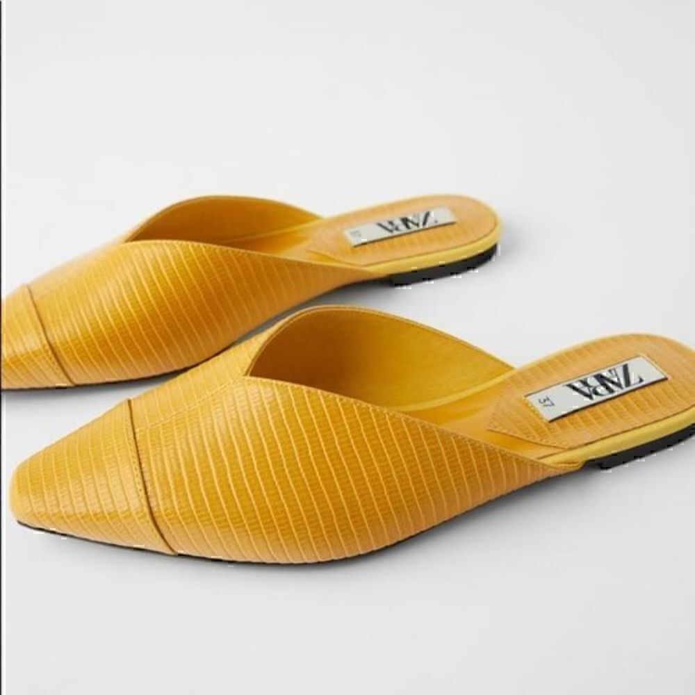 ZARA ANIMAL PRINT FLAT MULES - Picture 9 of 15
